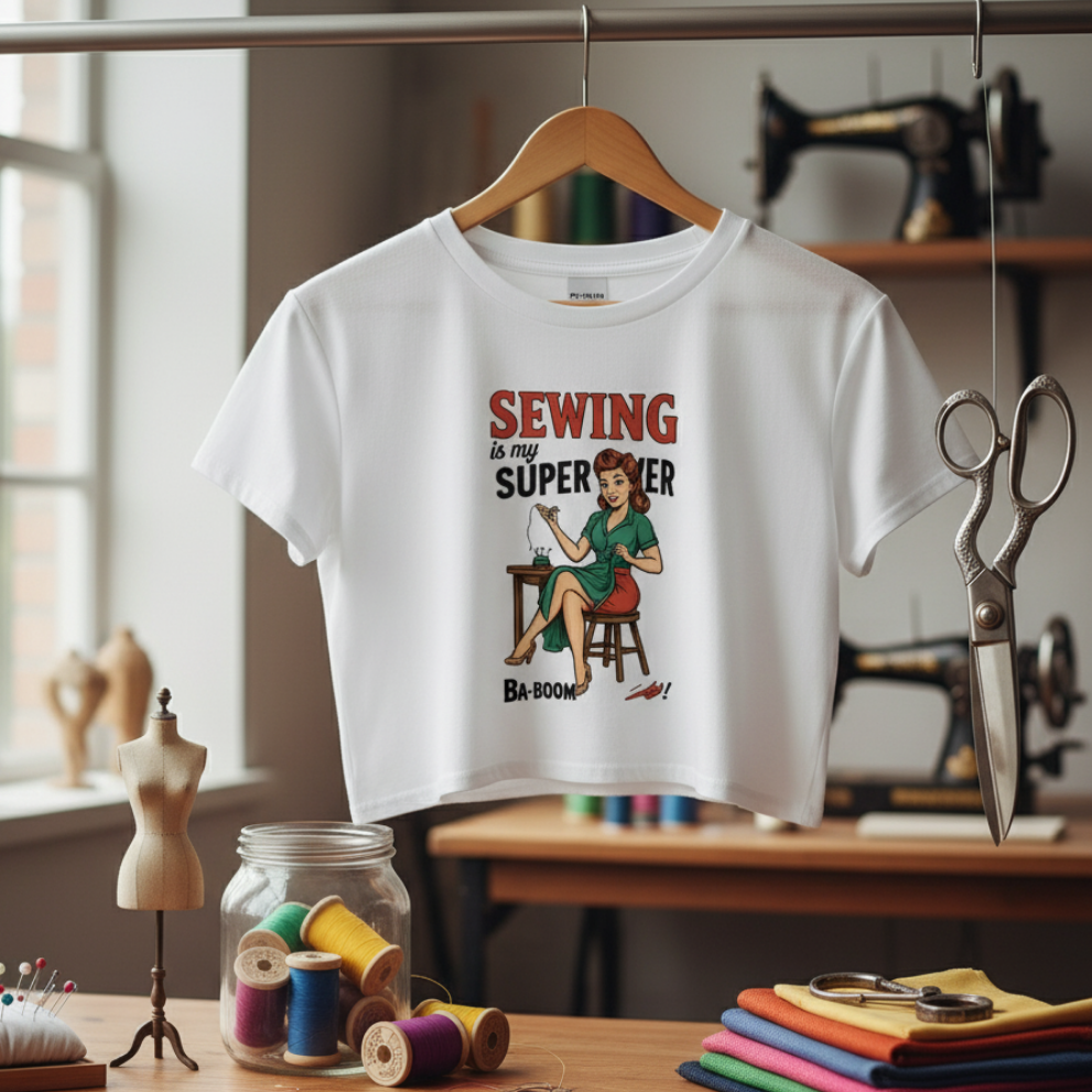 Camiseta corta unisex "Sewing is my superpower"