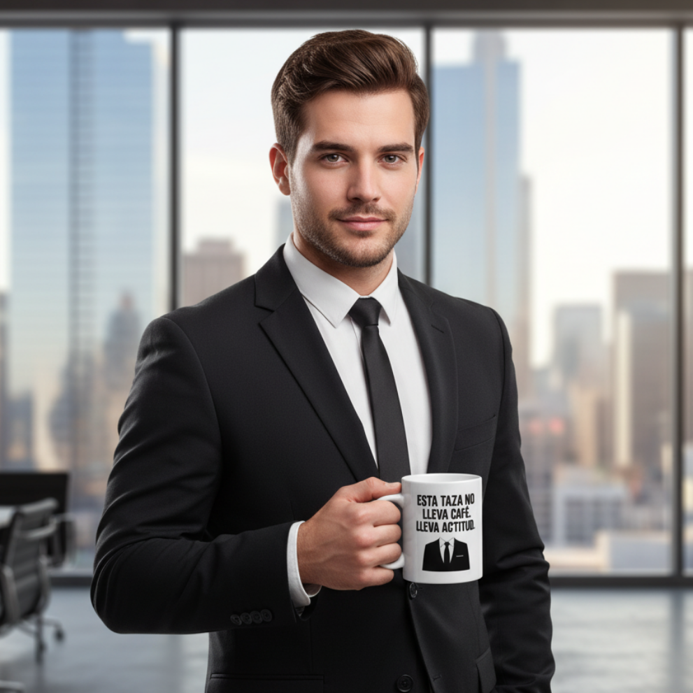 "This Mug Doesn’t Hold Coffee. It Holds Attitude". Taza / Mug – For Bosses Only