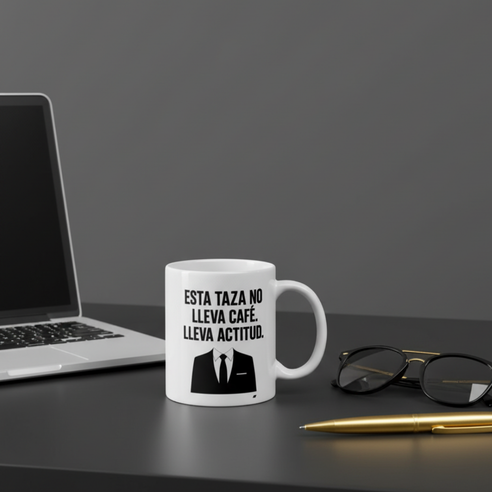 "This Mug Doesn’t Hold Coffee. It Holds Attitude". Taza / Mug – For Bosses Only