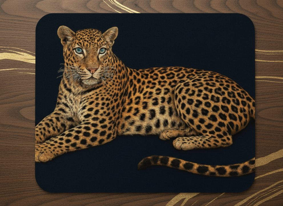Alfombrilla de Ordenador / Mouse pad "Instinto de Leopardo".