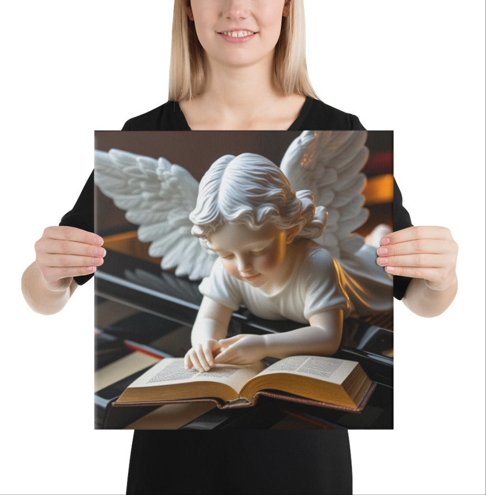 Lienzo / Canvas "Elegance – Ángel Leyendo"