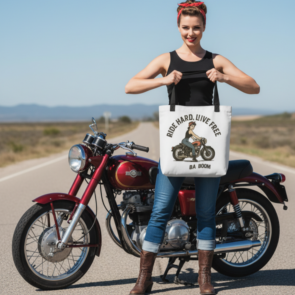 Bolso tote/Tote bag "Ride Hard Live Free"
