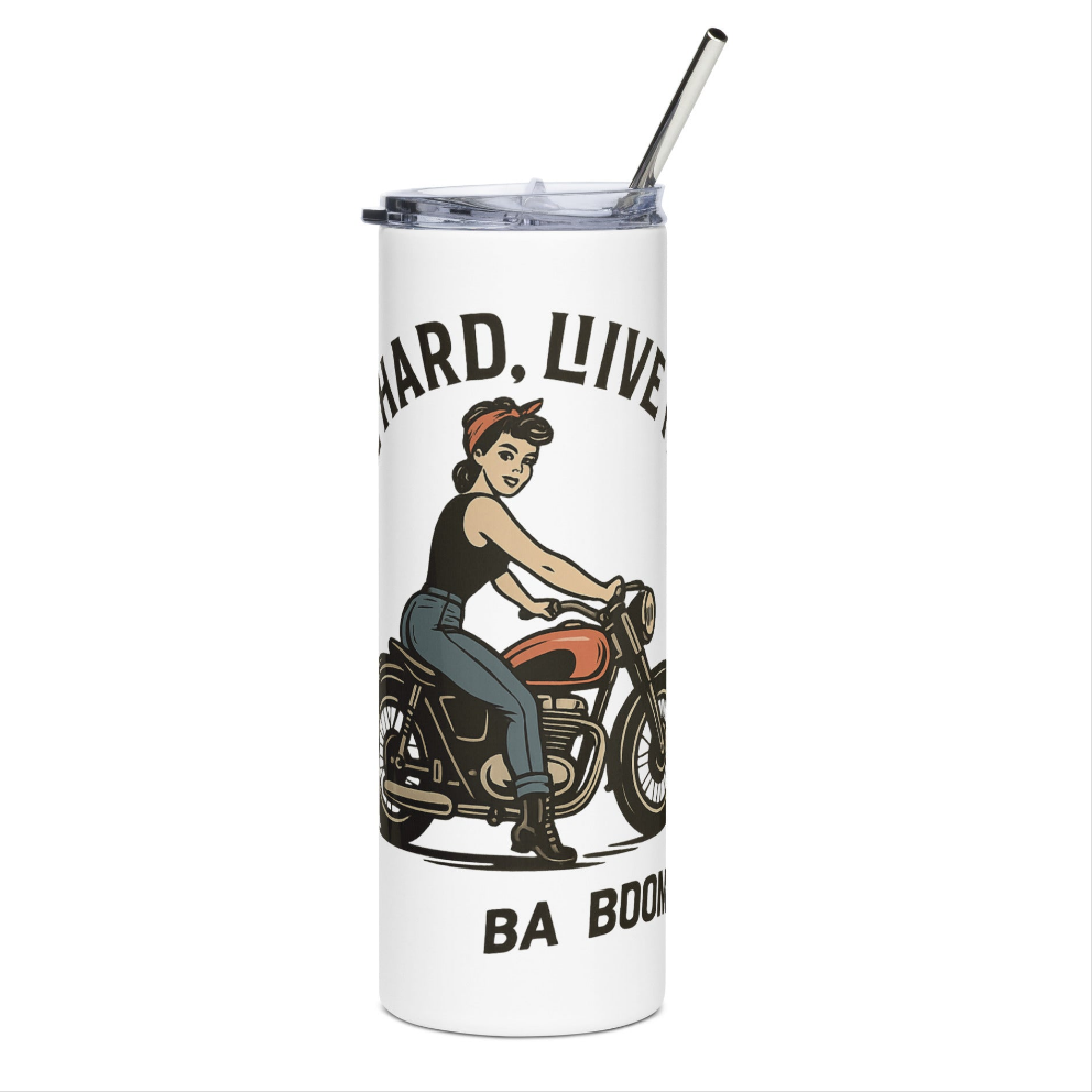 Vaso de acero inoxidable/ Tumbler "Ride Hard Live Free"