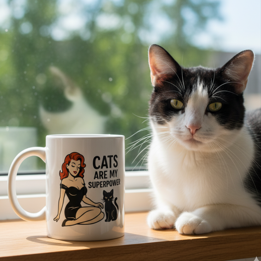 Taza/Mug cerámica "Cats Are My Superpower"