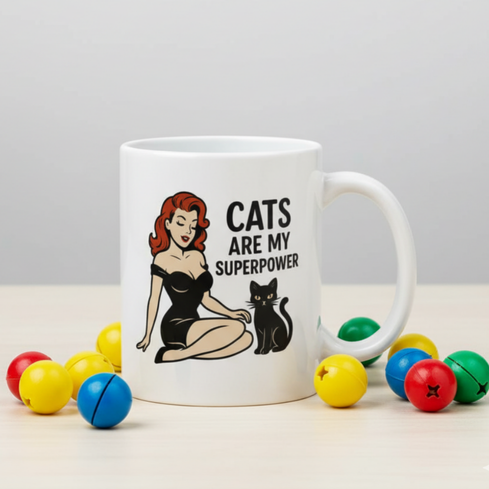 Taza/Mug cerámica "Cats Are My Superpower"