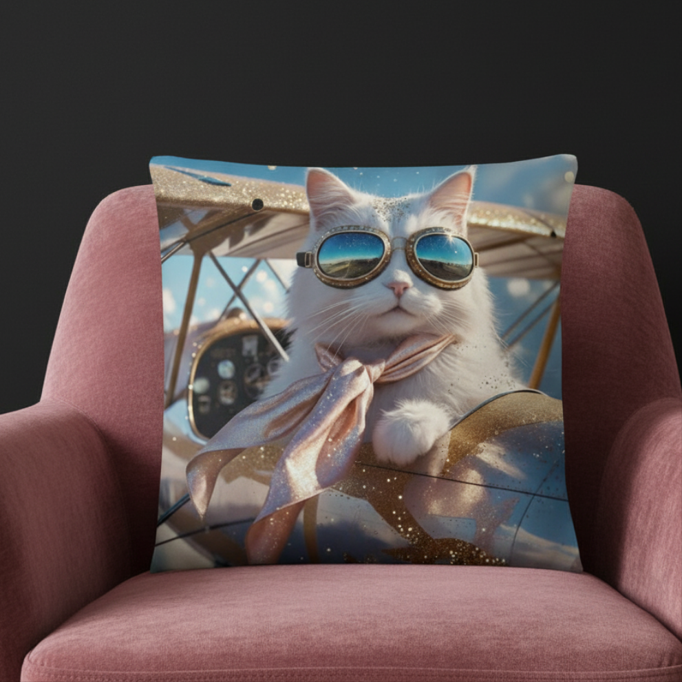 Cojín/ Basic Pillow "Miau Aviador II"