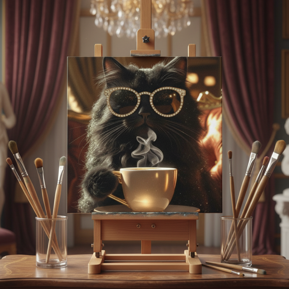 Lienzo / Canvas "Mañana con un Miau"