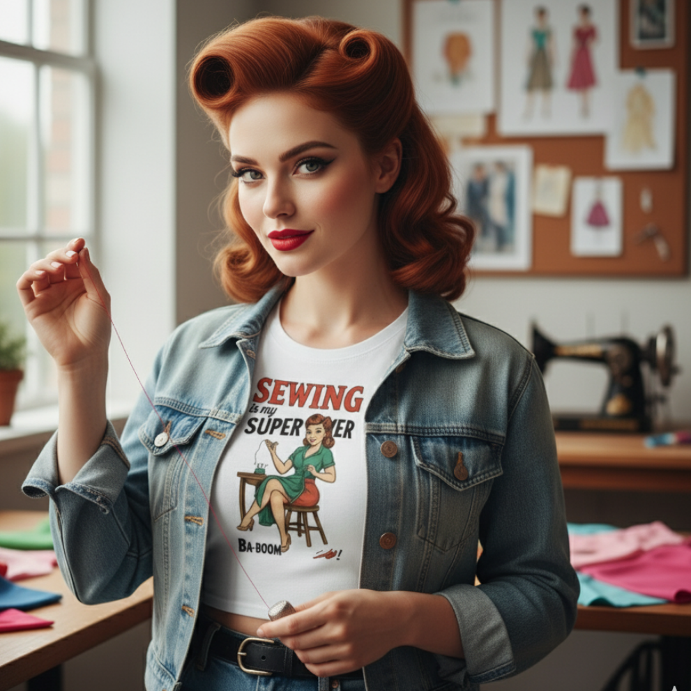 Camiseta corta unisex "Sewing is my superpower"