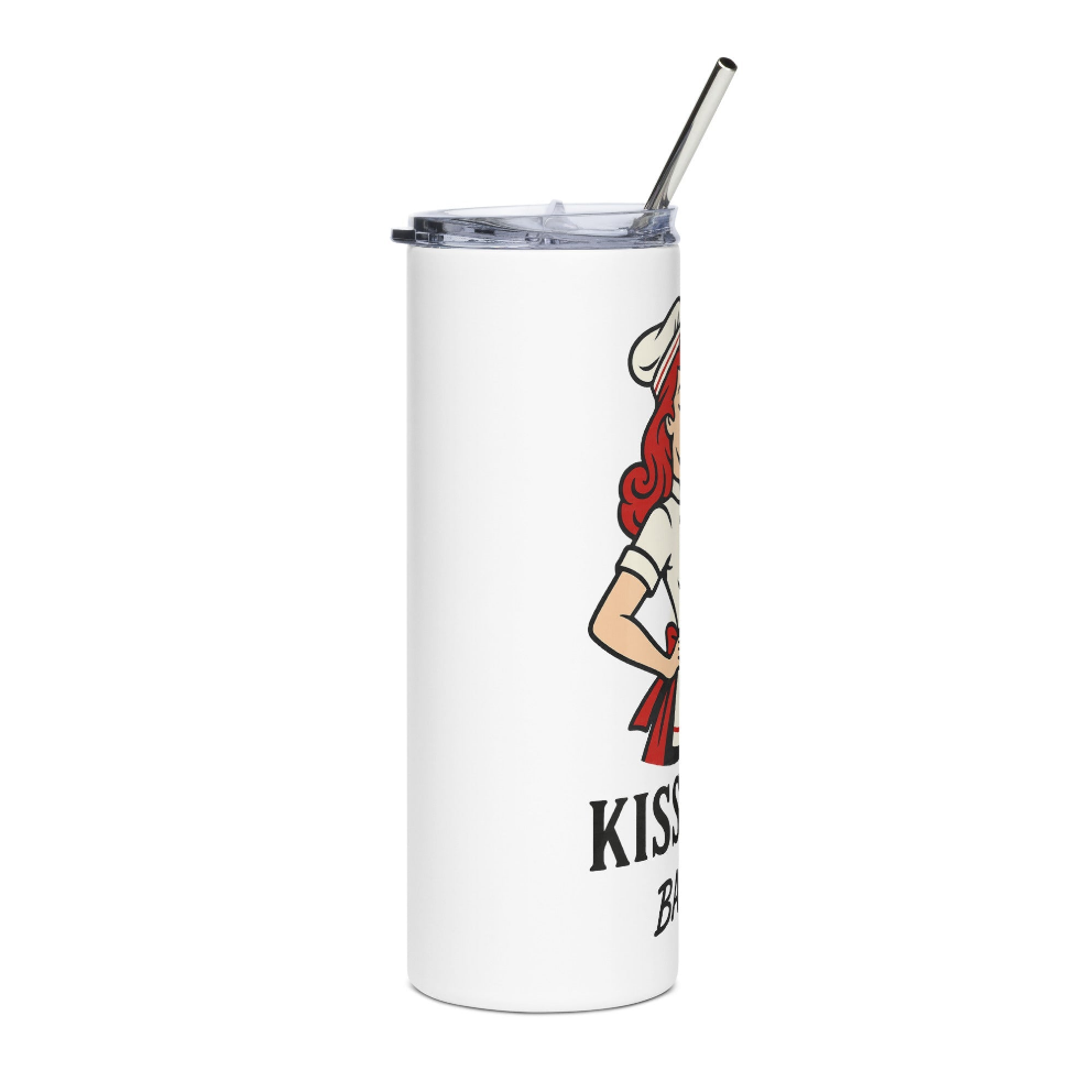 Vaso de acero inoxidable/Tumbler 20oz "Kiss the Cook Ba-Boom"
