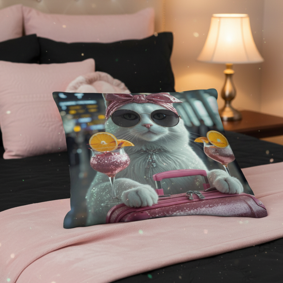Cojín/ Basic Pillow "Miau viajera"