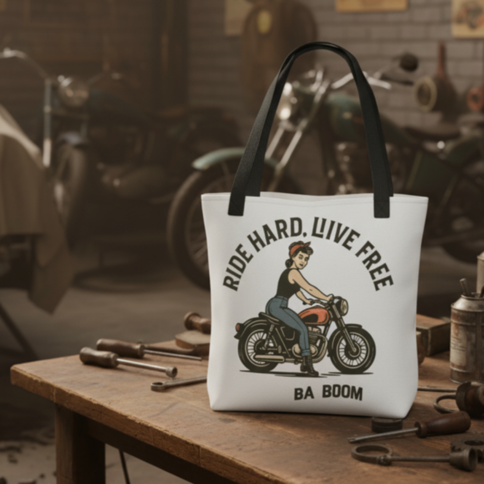 Bolso tote/Tote bag "Ride Hard Live Free"
