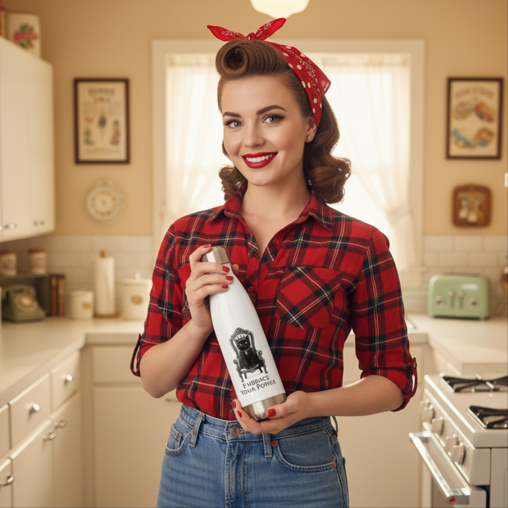 Gatita Reina - Botella de agua/ Stainless steel water bottle
