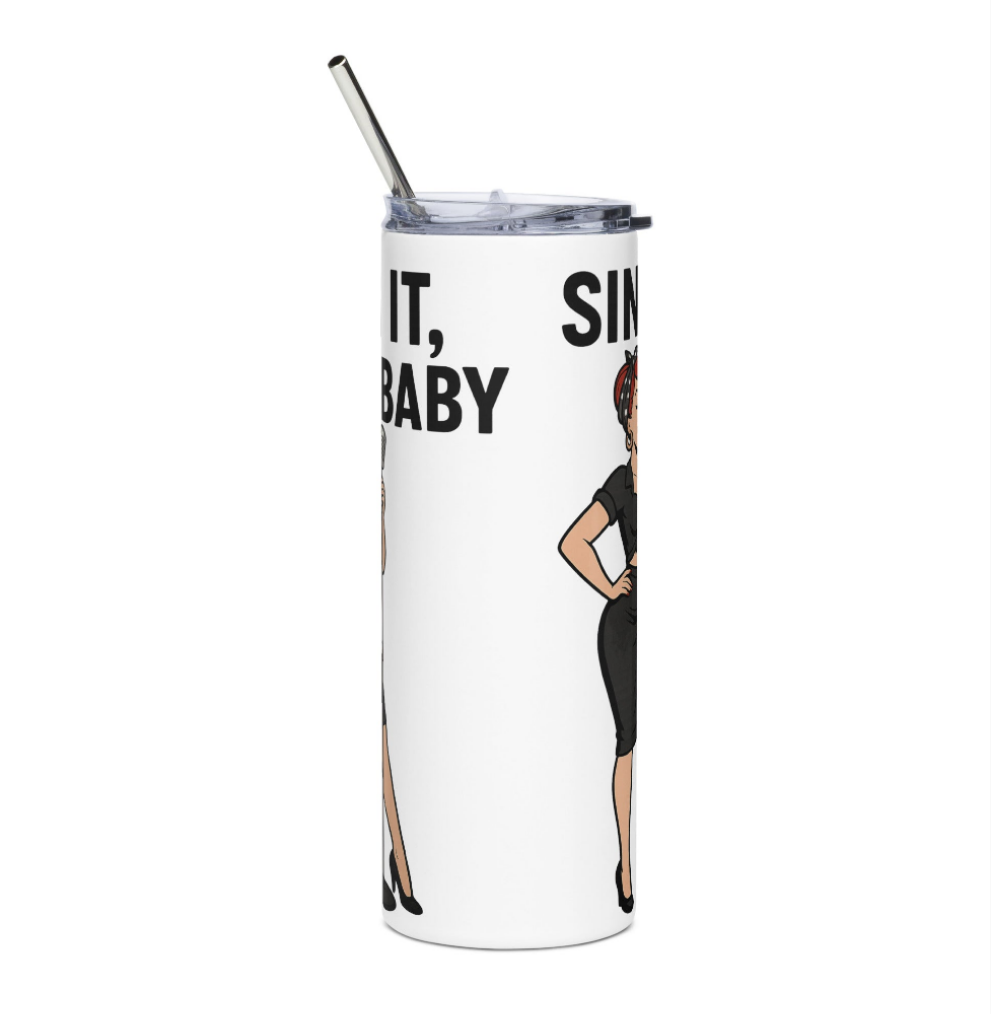 Vaso de acero inoxidable/Tumbler "Vintage Singer"