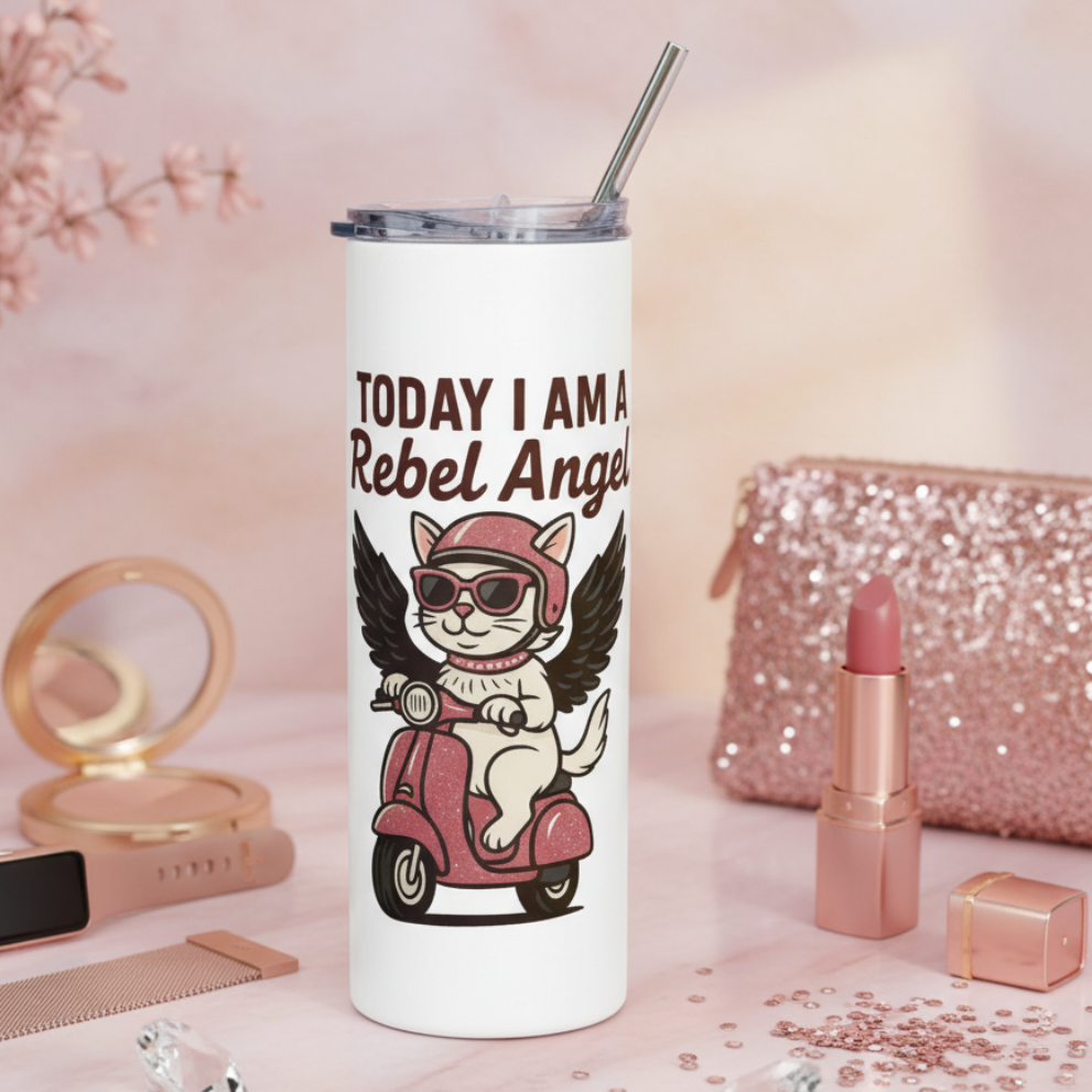 Vaso Térmico/Stainless “Pink Rebel Angel”