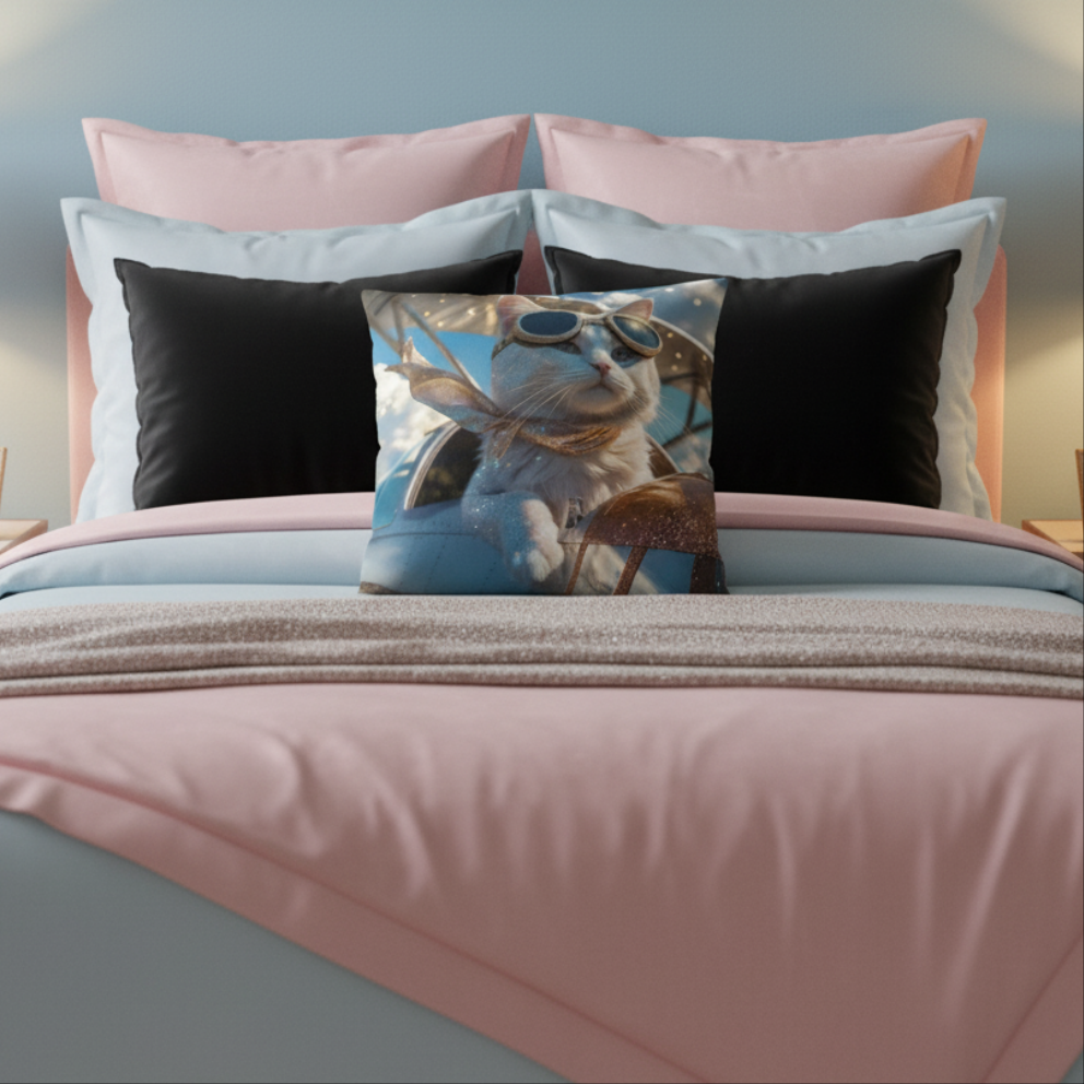 Cojín / Basic Pillow "Miau Aviador I"