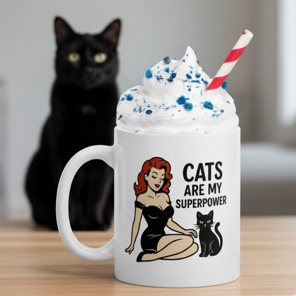 Taza/Mug cerámica "Cats Are My Superpower"