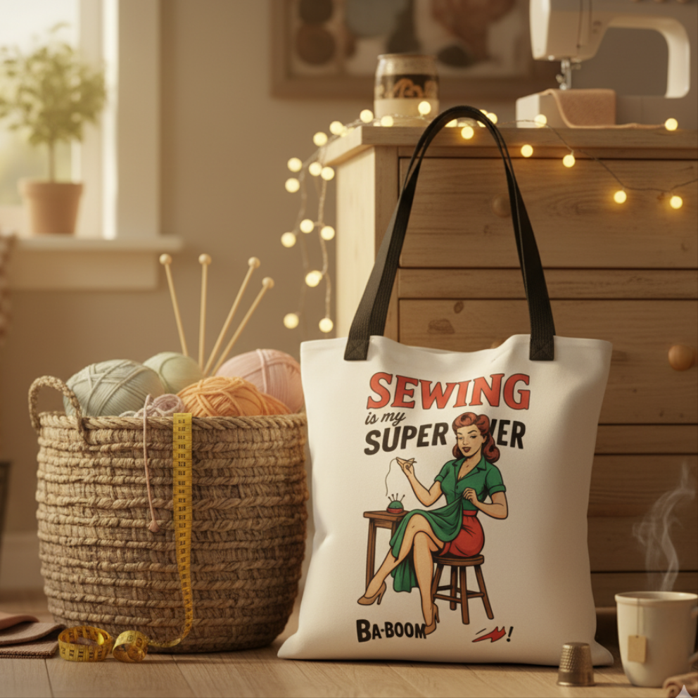 Bolsa tote "Sewing is my superpower"