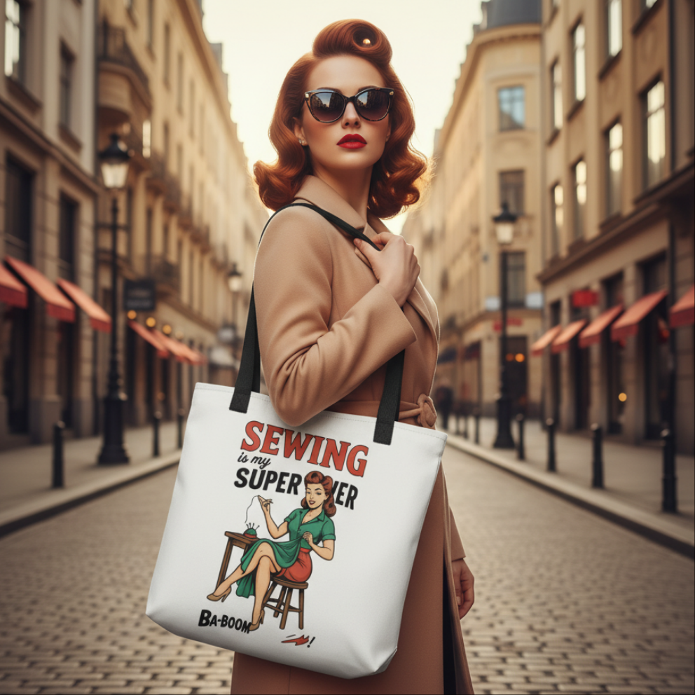 Bolsa tote "Sewing is my superpower"