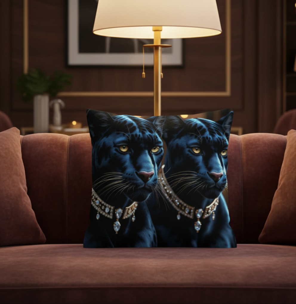 Cojín Premium / Basic Pillow "Elegance - Pantera Negra".