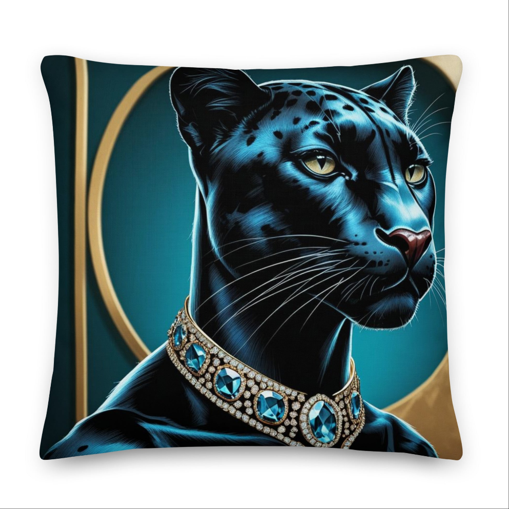 Cojín Premium/Premium Pillow "Elegance - Pantera negra".