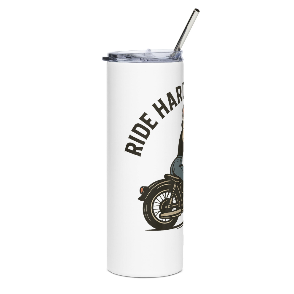 Vaso de acero inoxidable/ Tumbler "Ride Hard Live Free"
