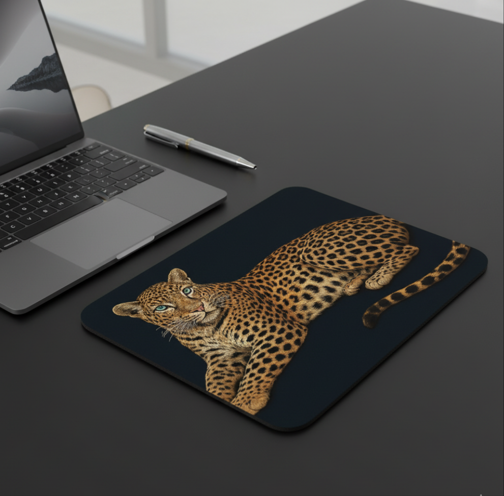 Alfombrilla de Ordenador / Mouse pad "Instinto de Leopardo".