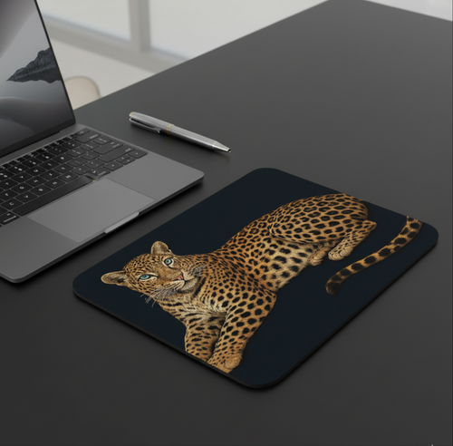 Alfombrilla de Ordenador / Mouse pad "Instinto de Leopardo".