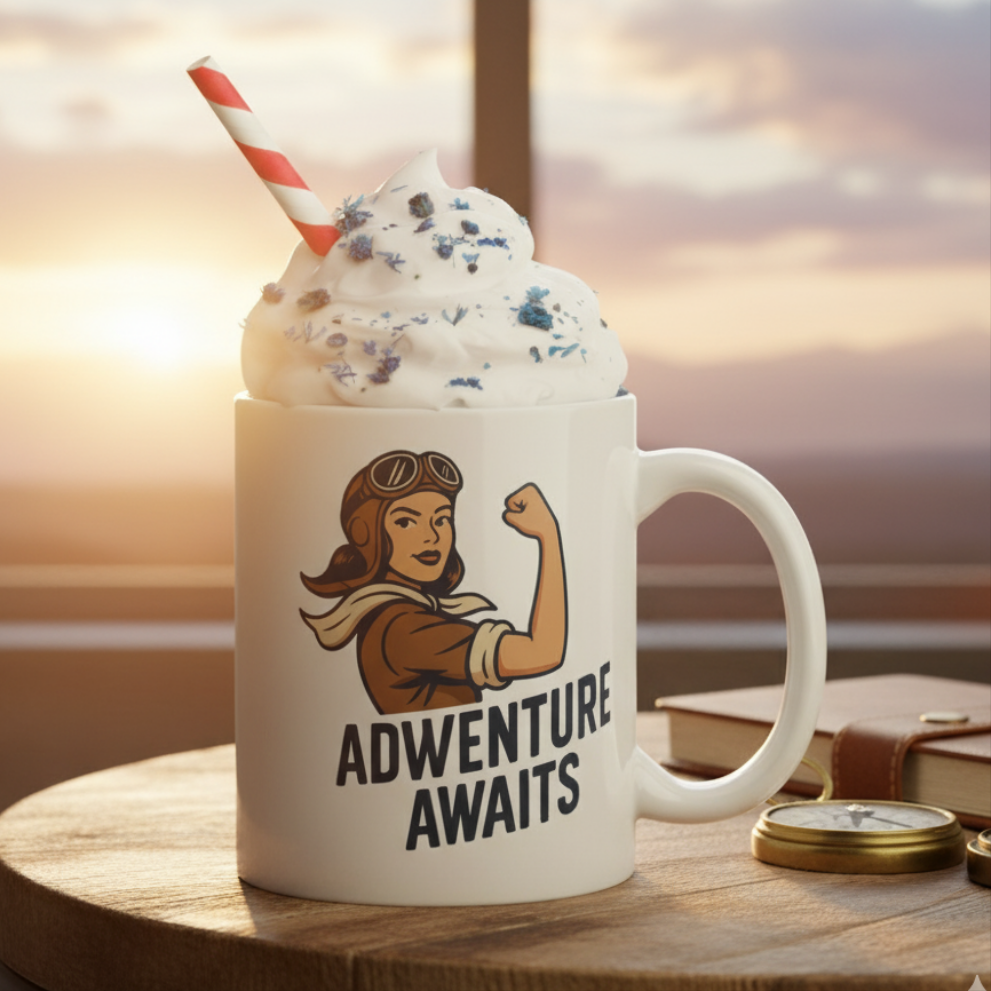 Taza cerámica / Mug "Adventure Awaits"