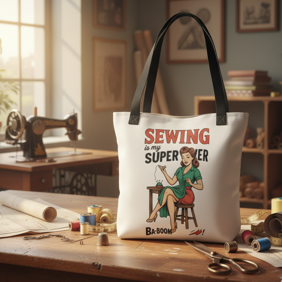 Bolsa tote "Sewing is my superpower"