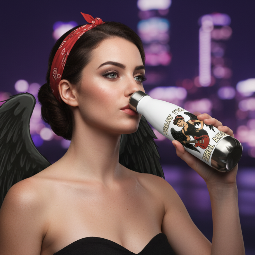 Botella de Agua/ Stainless “Black Rebel Angel”