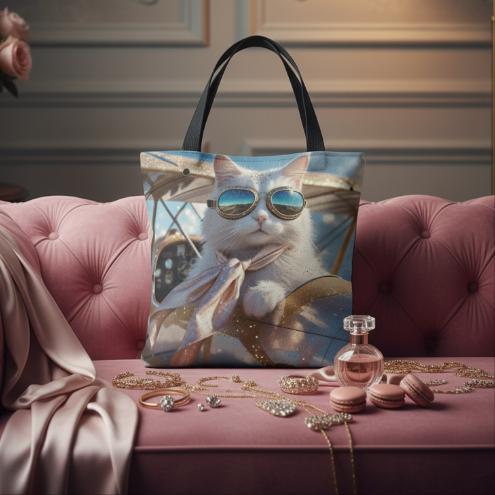 Bolso / Tote bag "Miau Aviador"