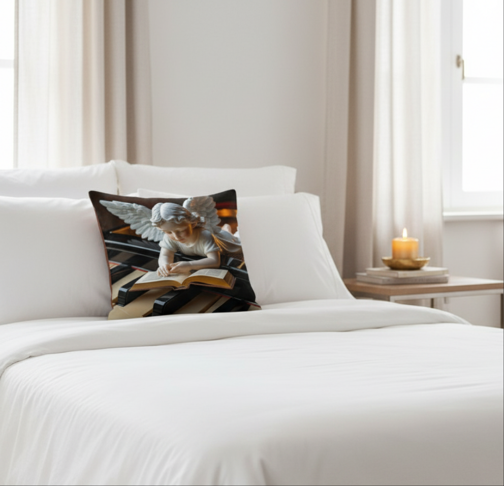 Cojín Básico/Basic Pillow "Elegance – Ángel Leyendo"