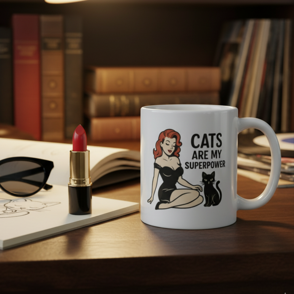 Taza/Mug cerámica "Cats Are My Superpower"
