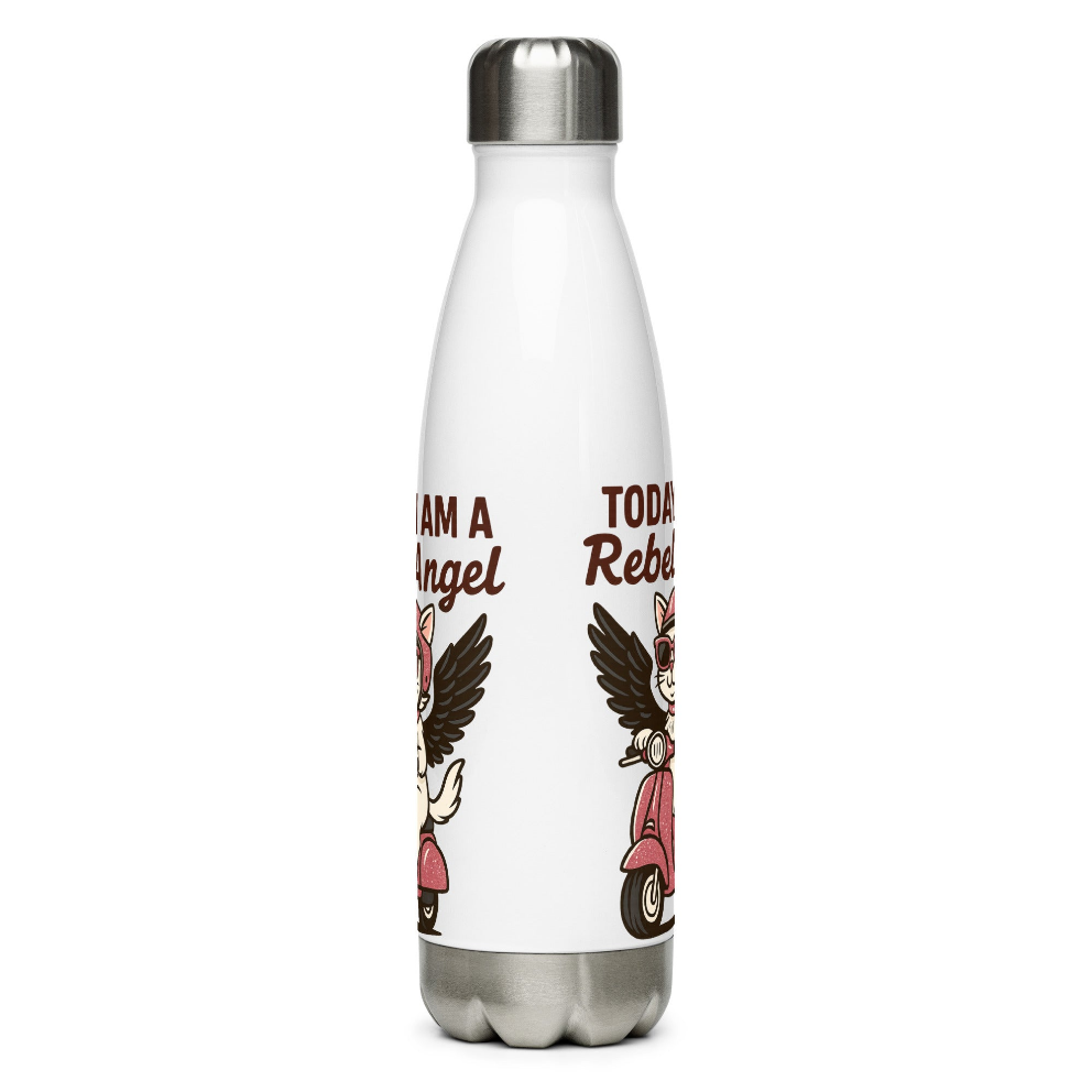 Botella de Agua/ Stainless “Pink Rebel Angel”