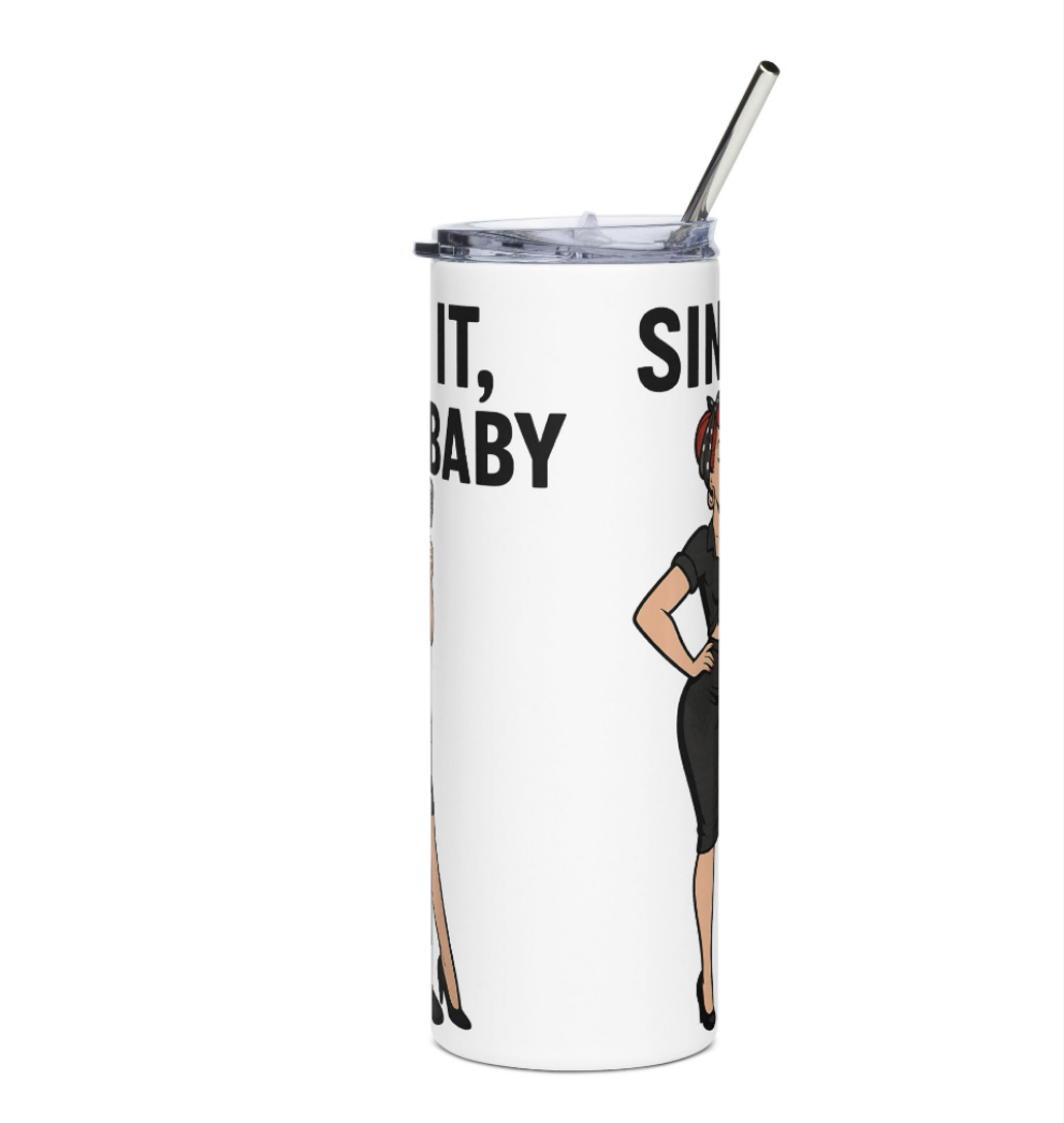 Vaso de acero inoxidable/Tumbler "Vintage Singer"