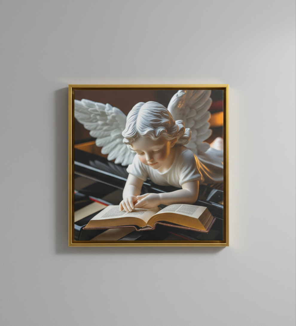 Lienzo / Canvas "Elegance – Ángel Leyendo"