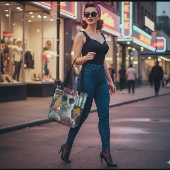 Bolso / Tote bag "Miau viajera"