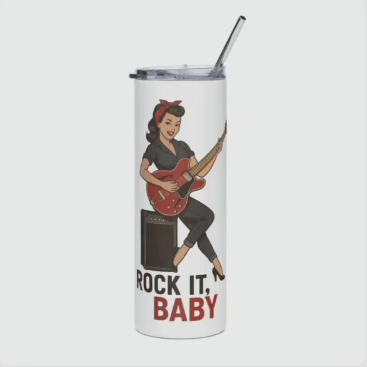 Vaso de acero inoxidable/Tumbler "Rock It, Baby"