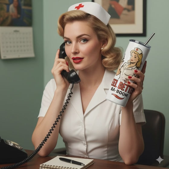 Vaso de acero inoxidable/Tumbler "Feel Better Ba-Boom"