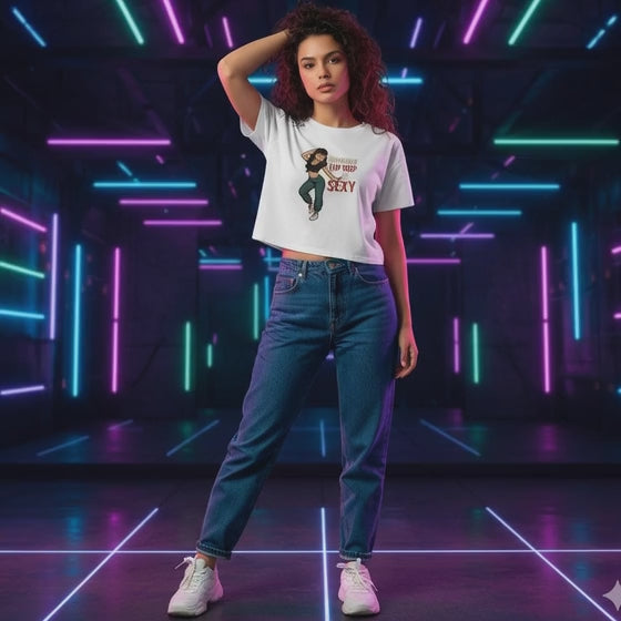 Camiseta corta/Crop top "Dancing Hip Hop is Sexy"