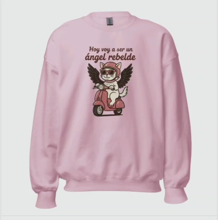 Sudadera, Miau, "Hoy voy a ser un ángel rebelde"