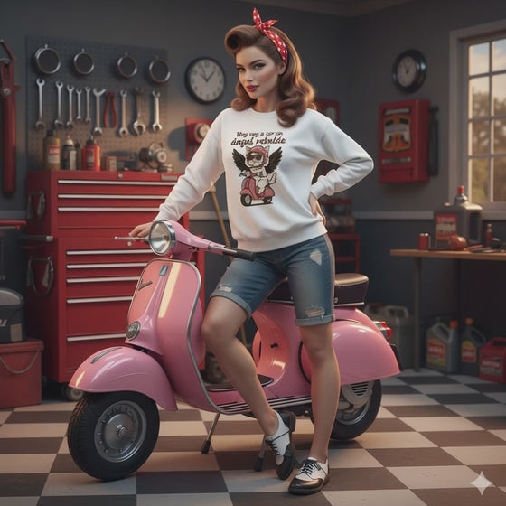 Sudadera, Miau, "Hoy voy a ser un ángel rebelde"