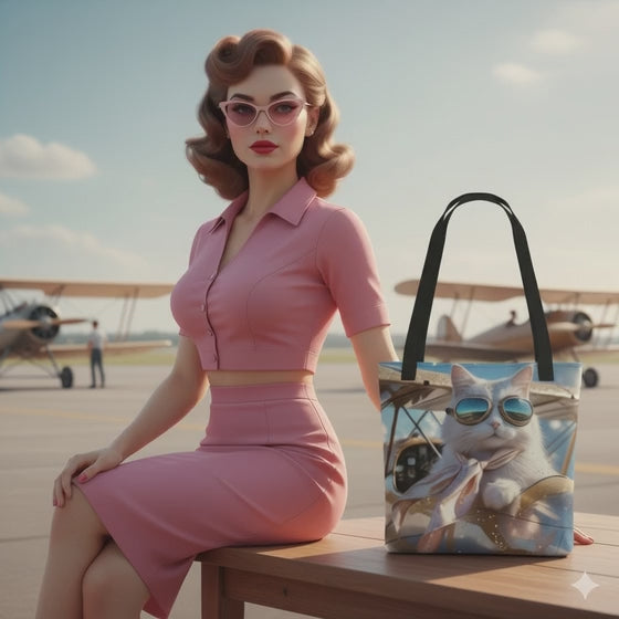 Bolso / Tote bag "Miau Aviador"