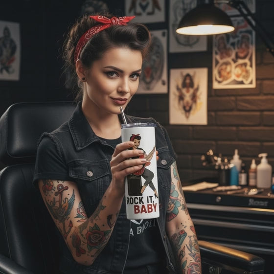Vaso de acero inoxidable/Tumbler "Rock It, Baby"