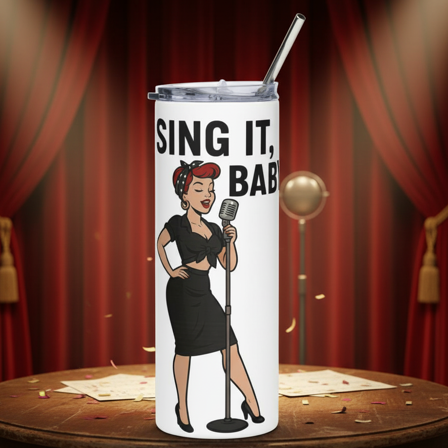 Vaso de acero inoxidable/Tumbler "Vintage Singer"