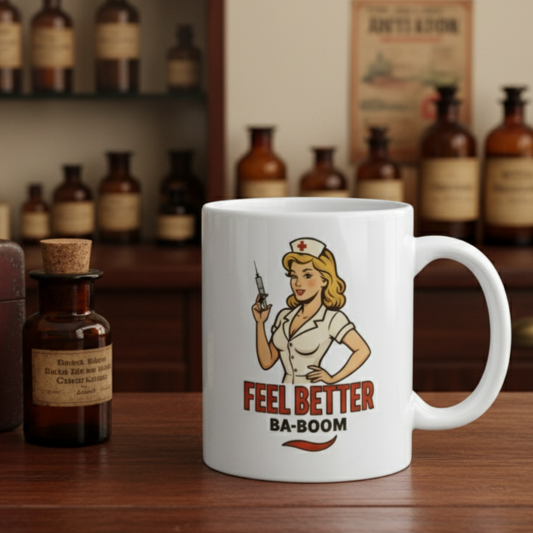 Taza cerámica/Mug "Feel Better Ba-Boom"