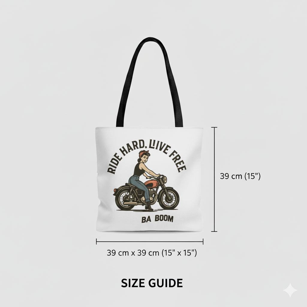 Bolso tote/Tote bag "Ride Hard Live Free"