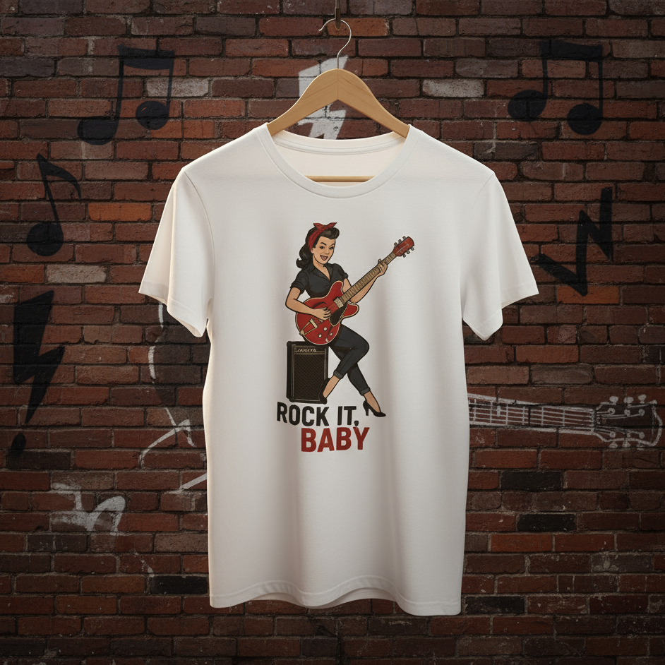 Camiseta larga unisex "Rock It, Baby"