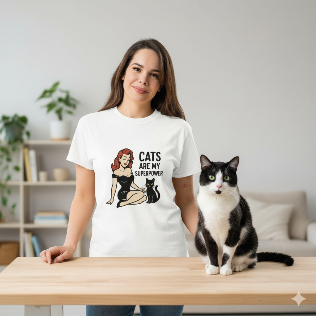 Camiseta/T-shirt "Cats Are My Superpower"