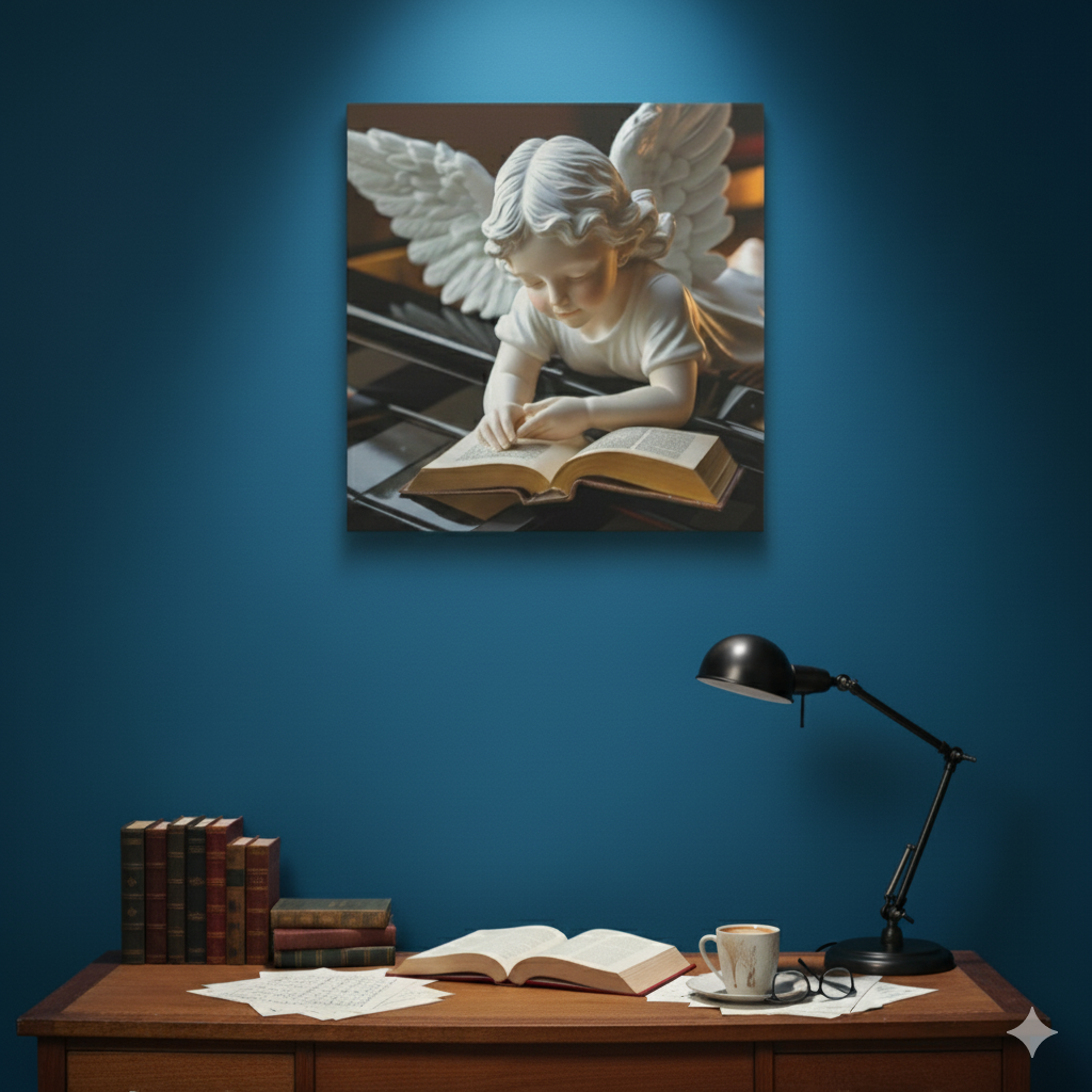 Lienzo / Canvas "Elegance – Ángel Leyendo"